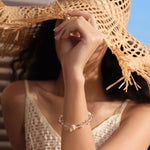 Floating Light White Crystal Shell & Freshwater Pearl Bracelet - floysun