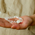 Floating Light White Crystal Shell & Freshwater Pearl Bracelet - floysun