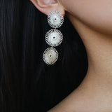 Flora Solaris Whisper Earrings – Triple Bloom Edition - floysun