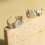 Fluid Rhythm Seris Double Circle C Hoop Earrings - floysun