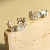 Fluid Rhythm Seris Double Circle C Hoop Earrings - floysun