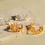 Fluid Rhythm Seris Double Circle C Hoop Earrings - floysun