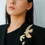 Flying Dove of Peace Brooch Handcrafted Vintage Texture - floysun