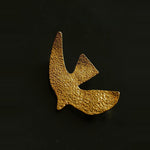 Flying Dove of Peace Brooch Handcrafted Vintage Texture - floysun