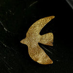 Flying Dove of Peace Brooch Handcrafted Vintage Texture - floysun