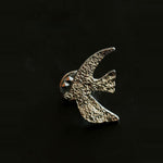 Flying Dove of Peace Brooch Handcrafted Vintage Texture - floysun