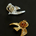 Flying Dove of Peace Brooch Handcrafted Vintage Texture - floysun