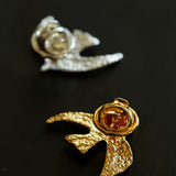 Flying Dove of Peace Brooch Handcrafted Vintage Texture - floysun