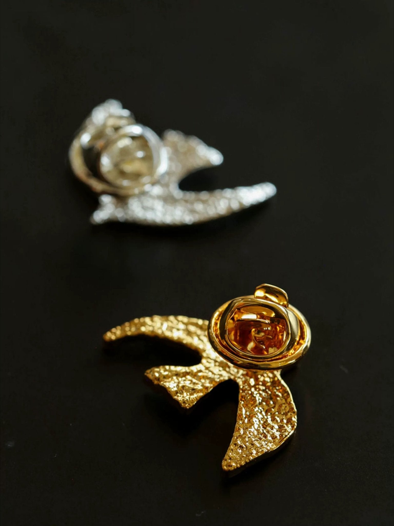 Flying Dove of Peace Brooch Handcrafted Vintage Texture - floysun