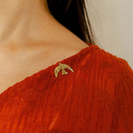 Flying Dove of Peace Brooch Handcrafted Vintage Texture - floysun