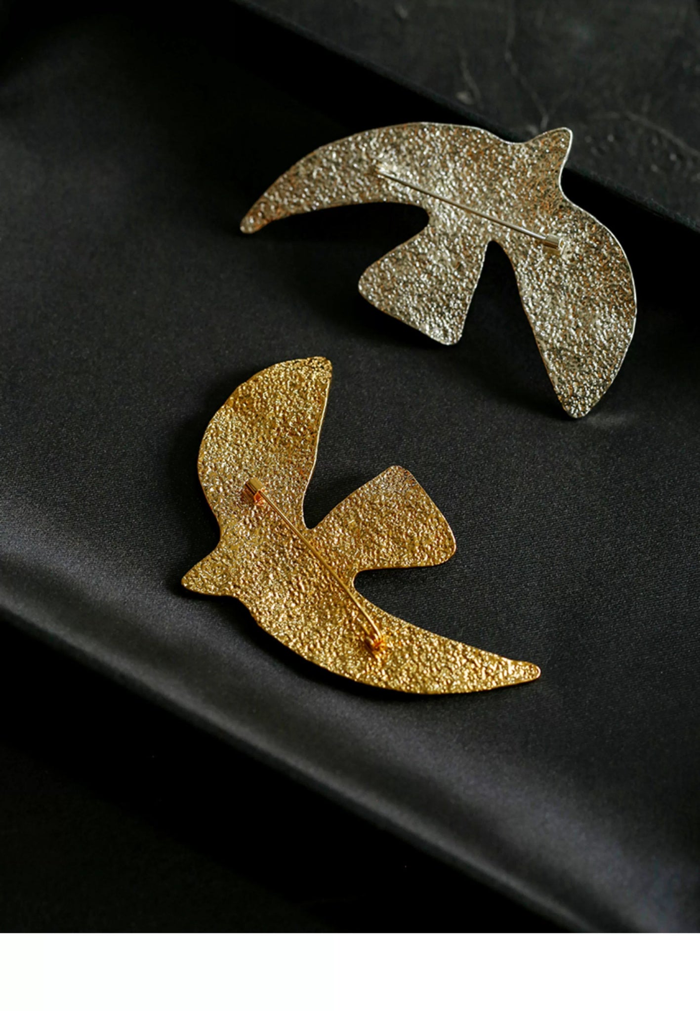 Flying Dove of Peace Brooch Handcrafted Vintage Texture - floysun
