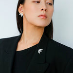 Flying Dove of Peace Brooch Handcrafted Vintage Texture - floysun