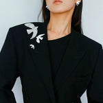 Flying Dove of Peace Brooch Handcrafted Vintage Texture - floysun