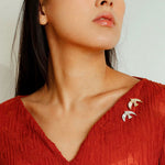 Flying Dove of Peace Brooch Handcrafted Vintage Texture - floysun