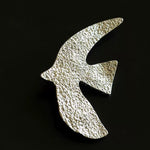 Flying Dove of Peace Brooch Handcrafted Vintage Texture - floysun
