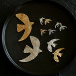 Flying Dove of Peace Brooch Handcrafted Vintage Texture - floysun