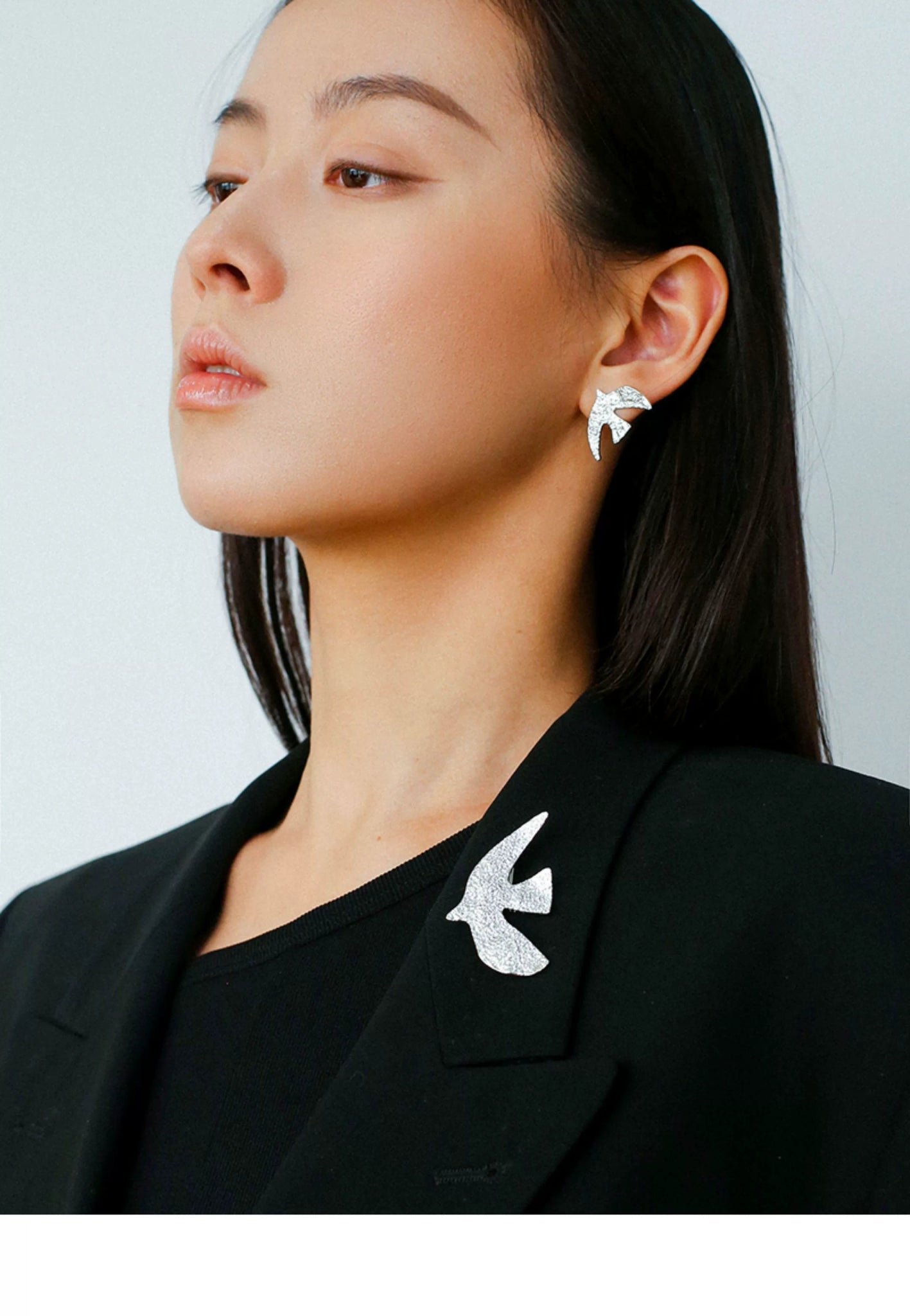Flying Dove of Peace Earrings Handcrafted Vintage Texture - floysun
