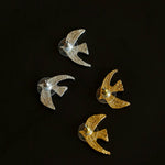 Flying Dove of Peace Earrings Handcrafted Vintage Texture - floysun