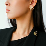 Flying Dove of Peace Earrings Handcrafted Vintage Texture - floysun