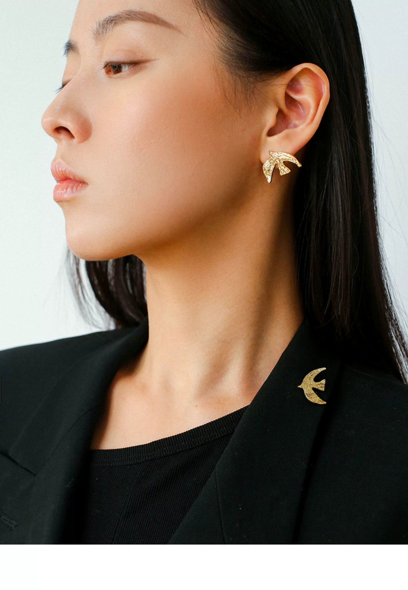 Flying Dove of Peace Earrings Handcrafted Vintage Texture - floysun