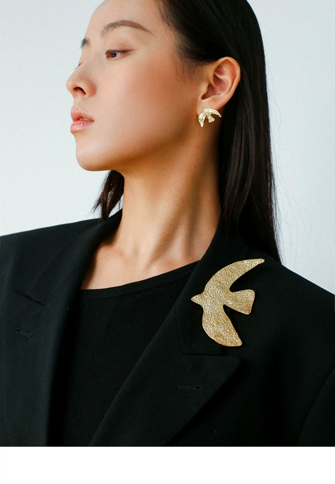 Flying Dove of Peace Earrings Handcrafted Vintage Texture - floysun