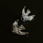Flying Dove of Peace Earrings Handcrafted Vintage Texture - floysun