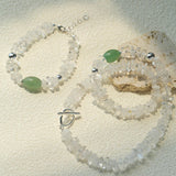 Forest Whisper Clear Quartz & Green Aventurine Bracelet - floysun