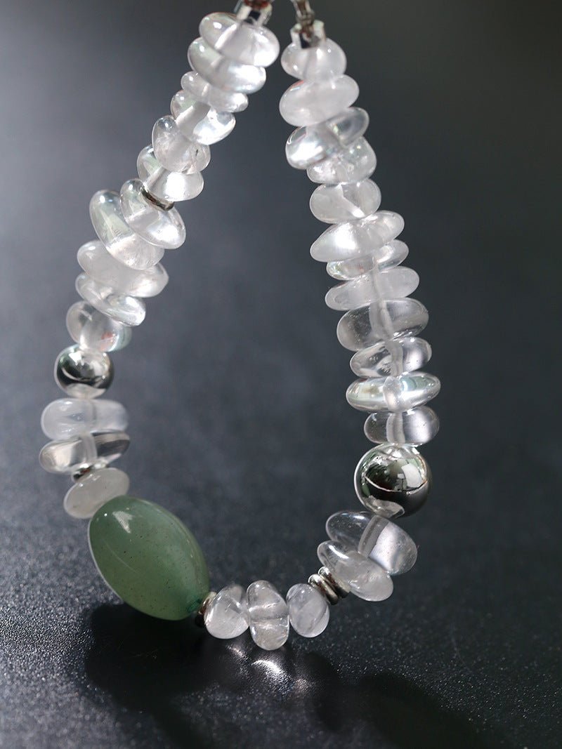Forest Whisper Clear Quartz & Green Aventurine Bracelet - floysun