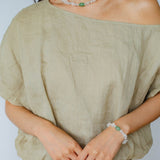 Forest Whisper Clear Quartz & Green Aventurine Necklace - floysun