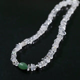 Forest Whisper Clear Quartz & Green Aventurine Necklace - floysun