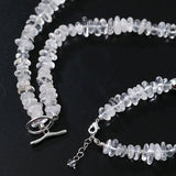 Forest Whisper Clear Quartz & Green Aventurine Necklace - floysun