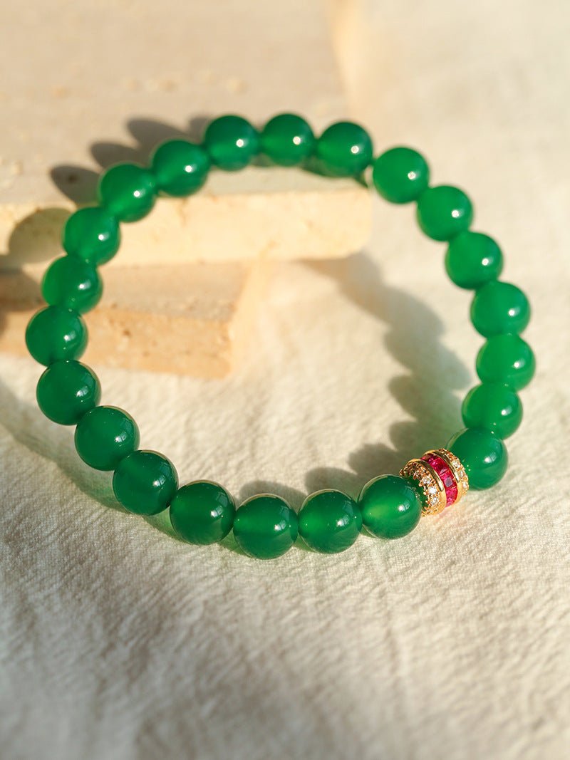 Fortune Flow Green Agate Bracelet - floysun