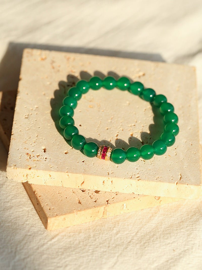 Fortune Flow Green Agate Bracelet - floysun