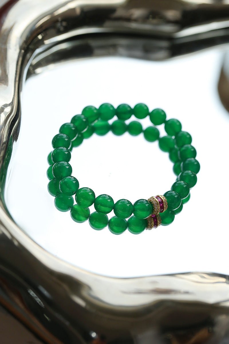 Fortune Flow Green Agate Bracelet - floysun
