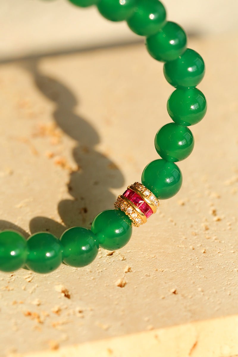 Fortune Flow Green Agate Bracelet - floysun