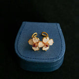 Four - leaf Clover Double Flower Rings - floysun