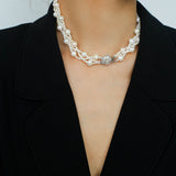 French Handcrafted Woven Seed Pearl Multi - Layer Necklace - floysun