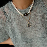 French Vintage Faceted Gemstone Pearl Necklace - floysun
