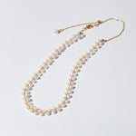 Freshwater Pearl Woven Choker Necklace Chain Pull - out Adjustable - floysun