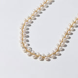 Freshwater Pearl Woven Choker Necklace Chain Pull - out Adjustable - floysun