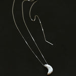 Galactic Romance 925 Silver Natural Pearl Star Moon Necklace - floysun