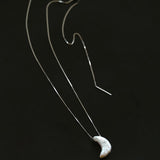 Galactic Romance 925 Silver Natural Pearl Star Moon Necklace - floysun