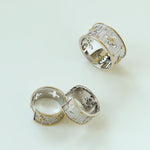 Galaxy Carved Star Brushed Hoop Earrings - floysun