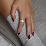 Galaxy Carved Star Brushed Ring - floysun