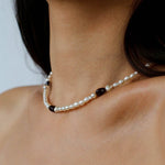 Garnet & Freshwater Pearl Necklace – Ember and Moonlight - floysun