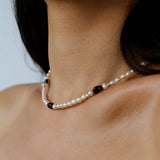 Garnet & Freshwater Pearl Necklace – Ember and Moonlight - floysun