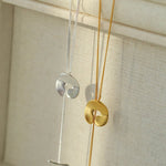 Geometric Layered Necklace with Sculptural Pendant – 18K Gold Vermeil - floysun