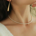 Geometric Metal Wind Long Teardrop Earrings - floysun