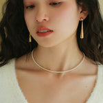 Geometric Metal Wind Long Teardrop Earrings - floysun