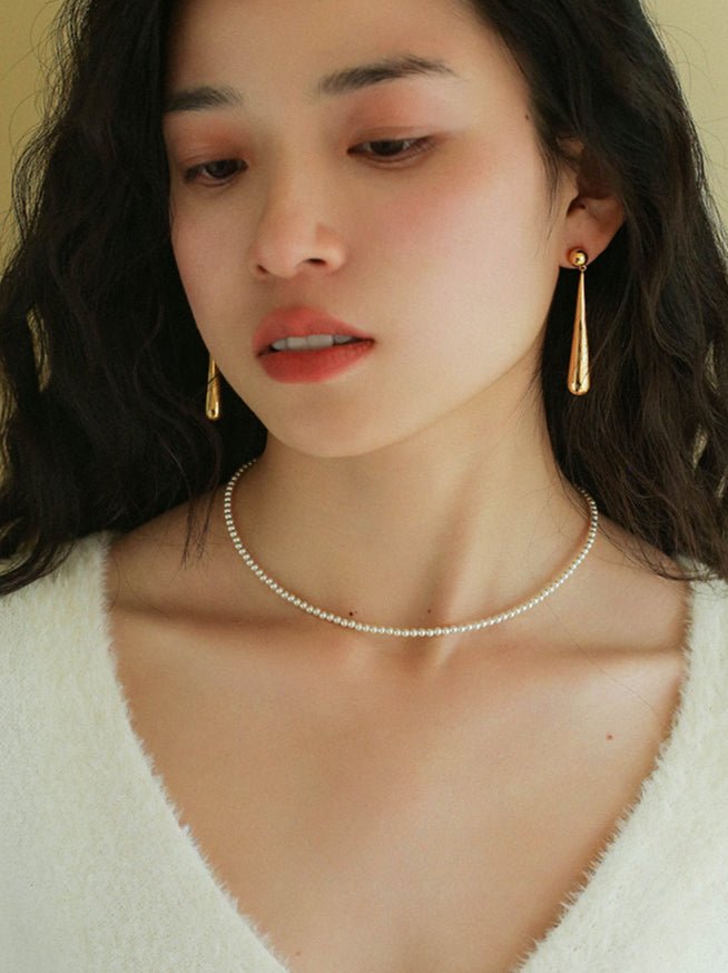 Geometric Metal Wind Long Teardrop Earrings - floysun